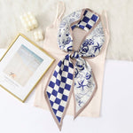 RibbonVerse Satin Ribbon Scarf Blue