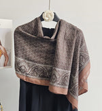 DesignFlow Long Viscose Cotton Scarf Brown