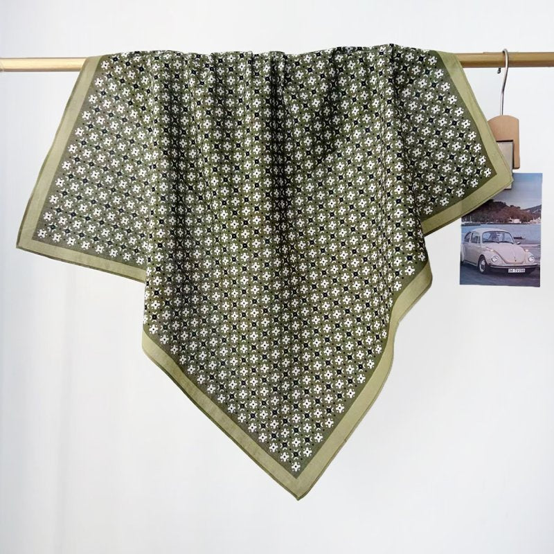 CottonTheory Cotton Green Square Scarf