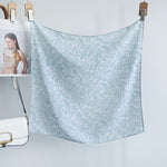 SoftCurve Satin Curve Edged Sea Green Scarf