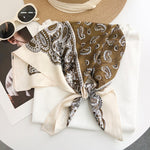 BrocadeAtelier Henna Jacquard Square Scarf