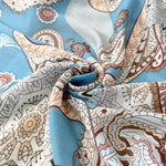PatternPlay Long Viscose Cotton Scarf Blue
