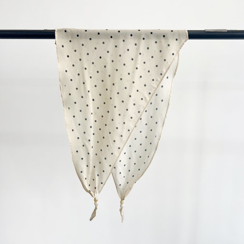 DiamondLuxe Cream Cotton Diamond Scarf