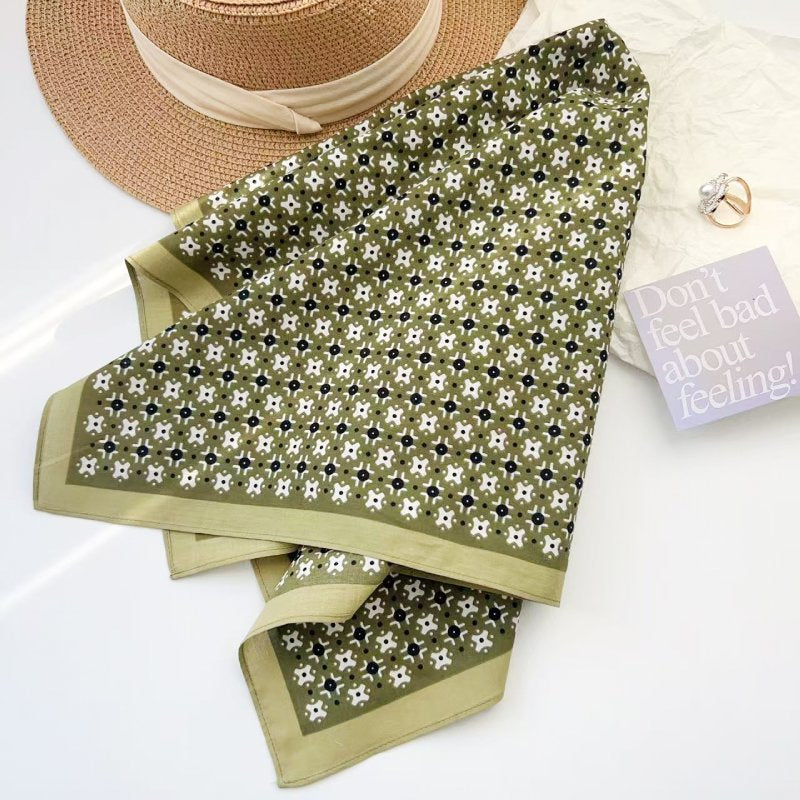 CottonTheory Cotton Green Square Scarf