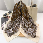 BrocadeAtelier Henna Jacquard Square Scarf