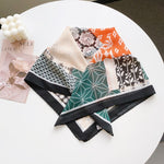 WaveForm Satin Curve Edged Multicolour Scarf