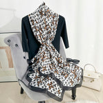 IconInspired Long Satin Scarf Black