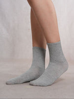 SoleStory Grey Crew Socks Combo Pair of 4