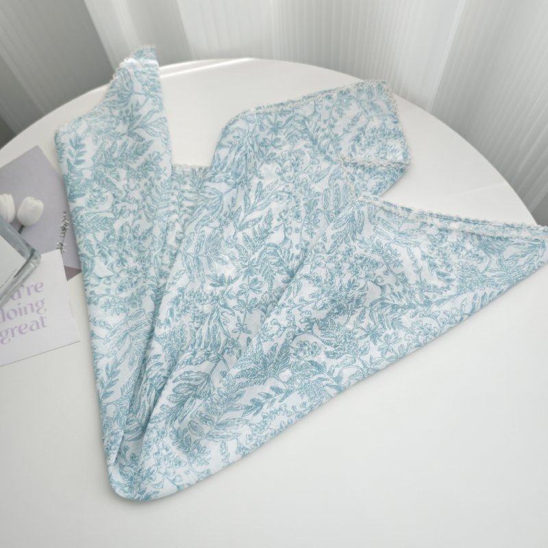 SoftCurve Satin Curve Edged Sea Green Scarf
