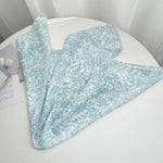 SoftCurve Satin Curve Edged Sea Green Scarf