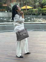 CrossKulture - SpaciousTrendy Tote Bag side model image with front bag view