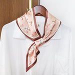 CrossKulture - PeachyBlossom satin neck scarf knot style on hanger
