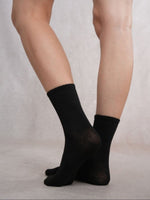 SoleComfies Black Crew Socks Combo Pair of 4
