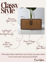 CrossKulture - EtherealCarry lightweight long wallet infographic image showing features
