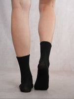 SoleComfies Black Crew Socks Combo Pair of 4