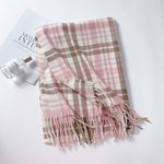 WinterPlaid Cashmere Checkered Scarf