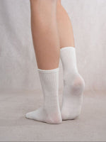 SoleEdit White Crew Socks Combo Pair of 4