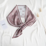 CrossKulture - MauveCalm satin neck scarf knot style