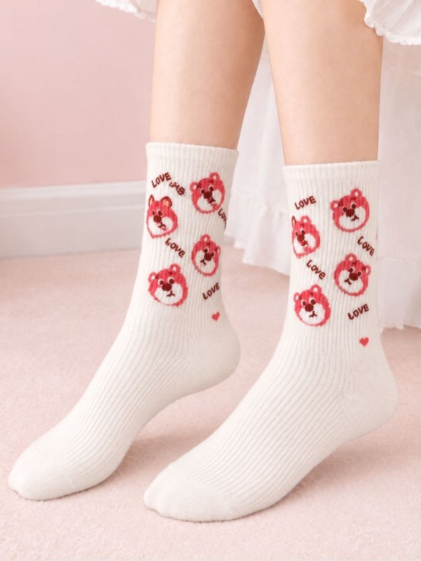 SoleDream Pink Crew Socks Combo Pack of 3