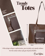 CrossKulture - BiggieTrendy Tote Bag inforaphic image showing fabric, features and detailing