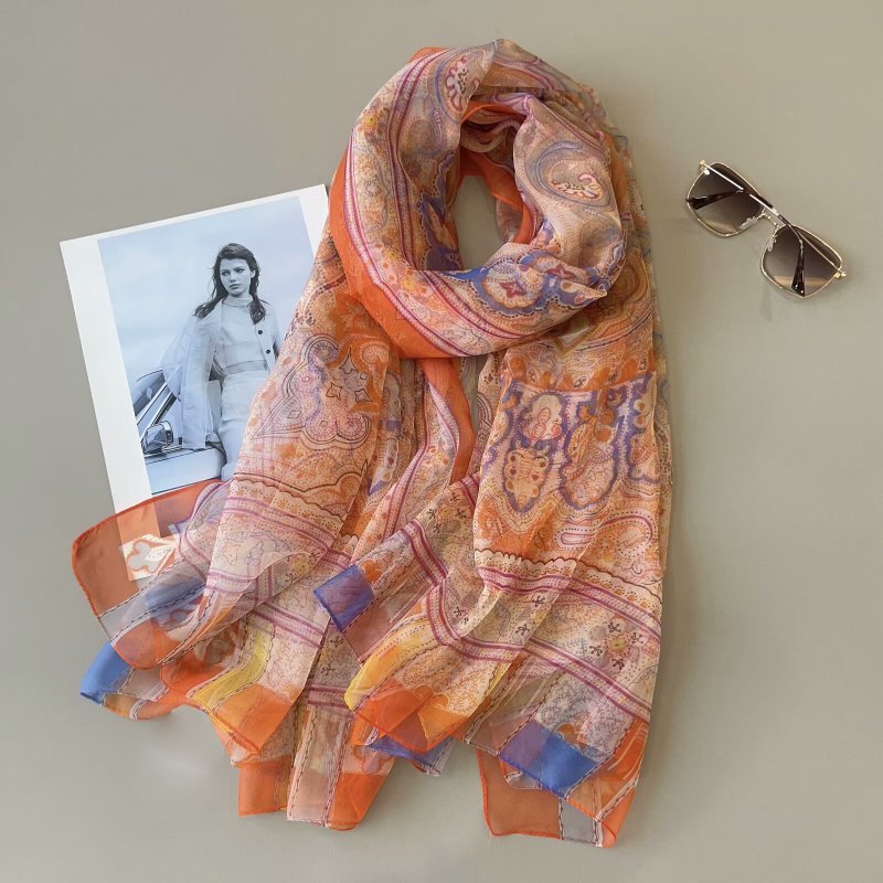 CrossKulture - SaffronDrift long chiffon scarf