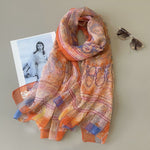 CrossKulture - SaffronDrift long chiffon scarf