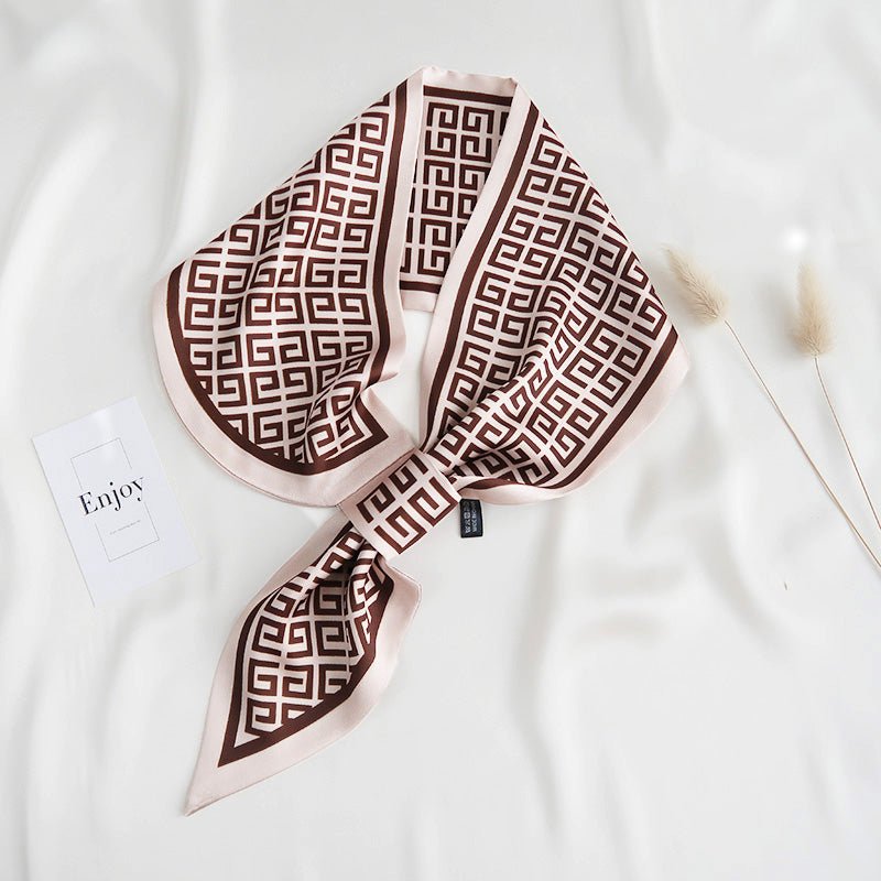 CrossKulture - PrettyMaze neck satin scarf knot style