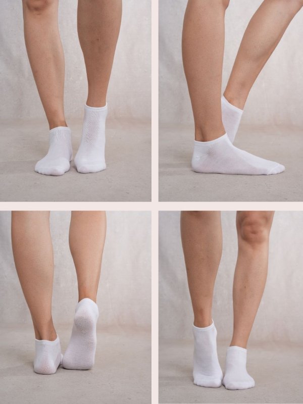 SoleLove White Ankle Length Combo Pair of 4