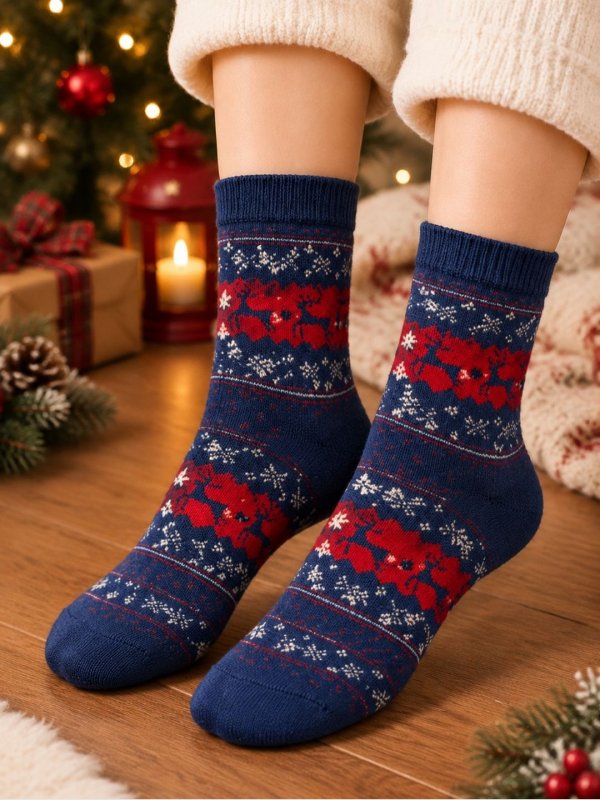 ChristmasSoles Crew Socks Combo Pack of 3