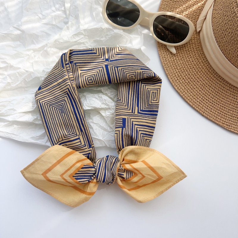 CottonMuse Cotton Blue Square Scarf