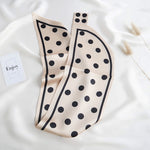 HappyDots Satin Neck Scarf White