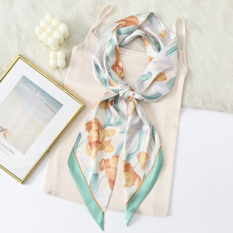 RibbonCollective Satin Ribbon Scarf Green