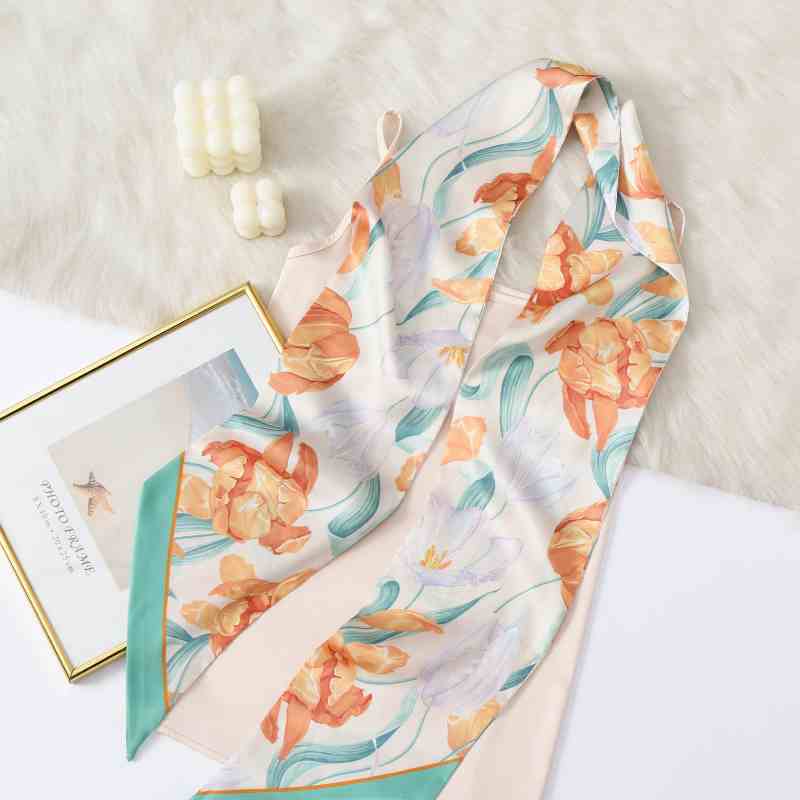 RibbonCollective Satin Ribbon Scarf Green
