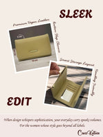 CrossKulture - SageClutch lightweight clutch bag infographic image with features