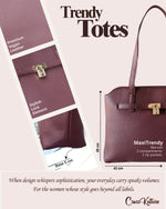CrossKulture - MaxiTrendy Tote Bag infographic image showing fabric, features and detailing