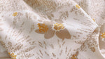 BloomingBorder Satin Twill Scarf Square Beige