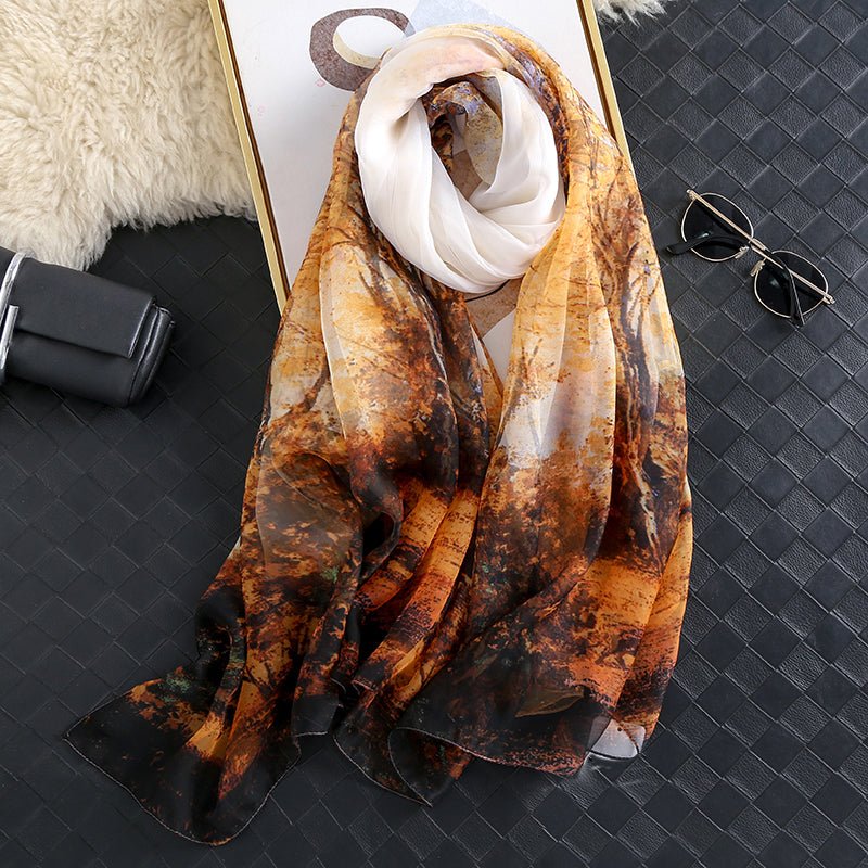 CrossKulture - AutumnFlow long chiffon scarf