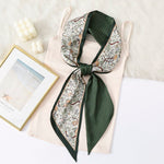 RibbonEdit Satin Ribbon Scarf Green