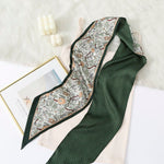 RibbonEdit Satin Ribbon Scarf Green