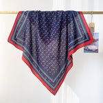 CottonPetal Cotton Blue Square Scarf