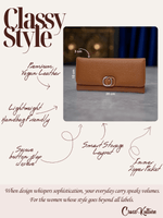 CrossKulture - RefinedCarry lightweight long wallet infographic image showing features