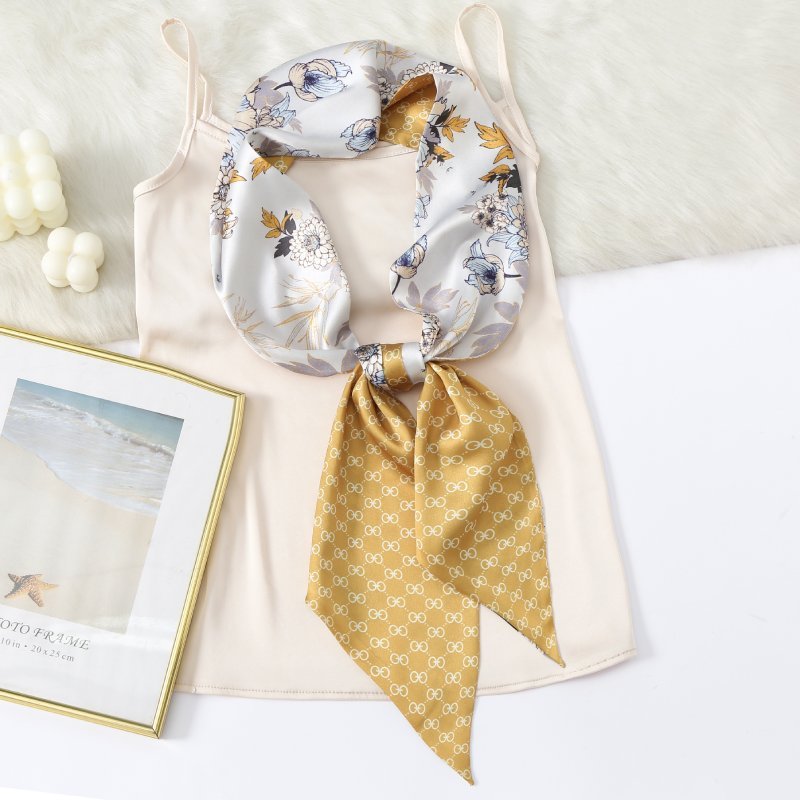 CrossKulture - RibbonSunshine satin scarf knot style