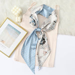 RibbonTales Satin Ribbon Scarf Blue
