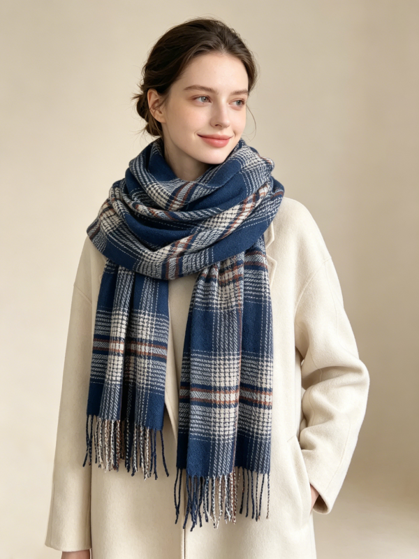 PlaidMuse Cashmere Checkered Scarf