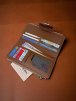 CrossKulture - SupremeCarry lightweight long wallet inner view showing zip compartment and storage pockets