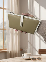 CrossKulture - OrganicCarry lightweight long wallet front view in model hand
