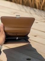 CrossKulture - IconicCarry lightweight long wallet inner view showing zip compartment and storage pockets