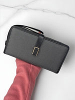 CrossKulture - RadiantCarry lightweight long wallet front view in model hand