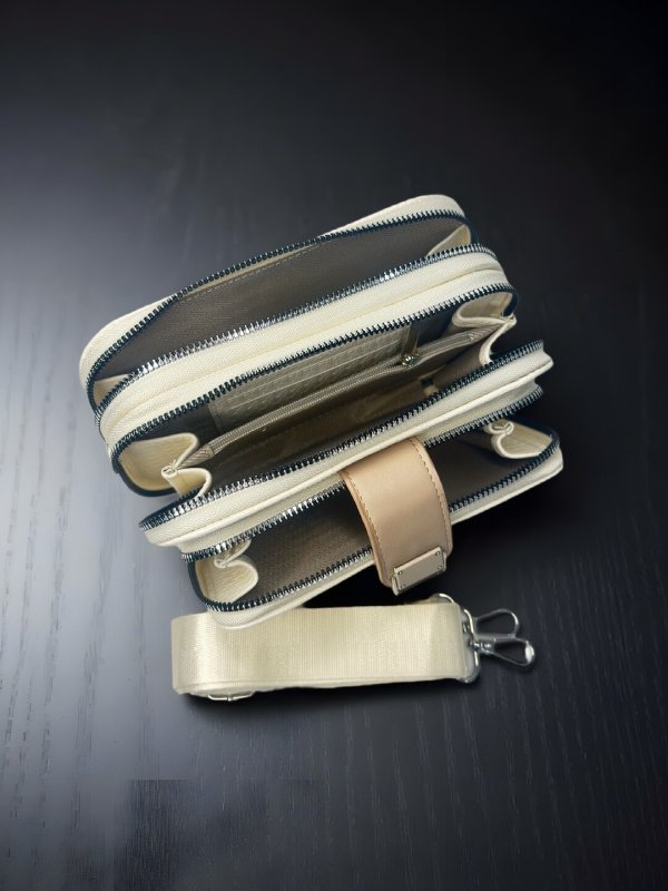 CrossKulture - PureSling lightweight sling interior view with zip compartment and storage pockets