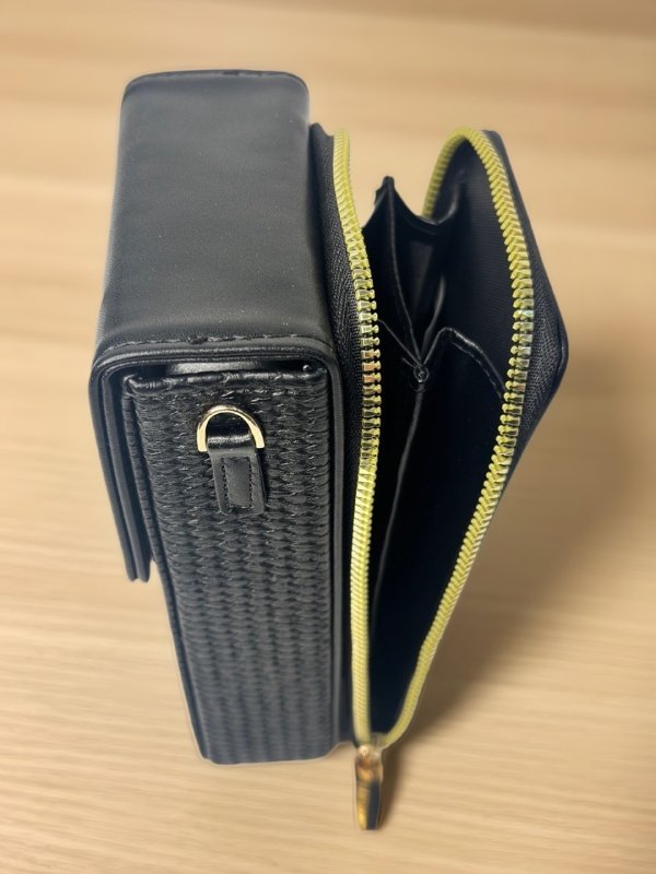 CrossKulture - ShadowSling lightweight sling bag open zip view